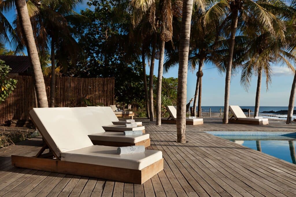 Mandla pool deck at resort in Nicaragua