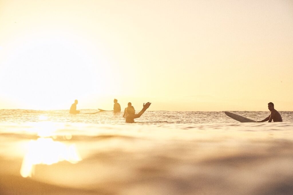 Surfing community at Mandla Nicaragua