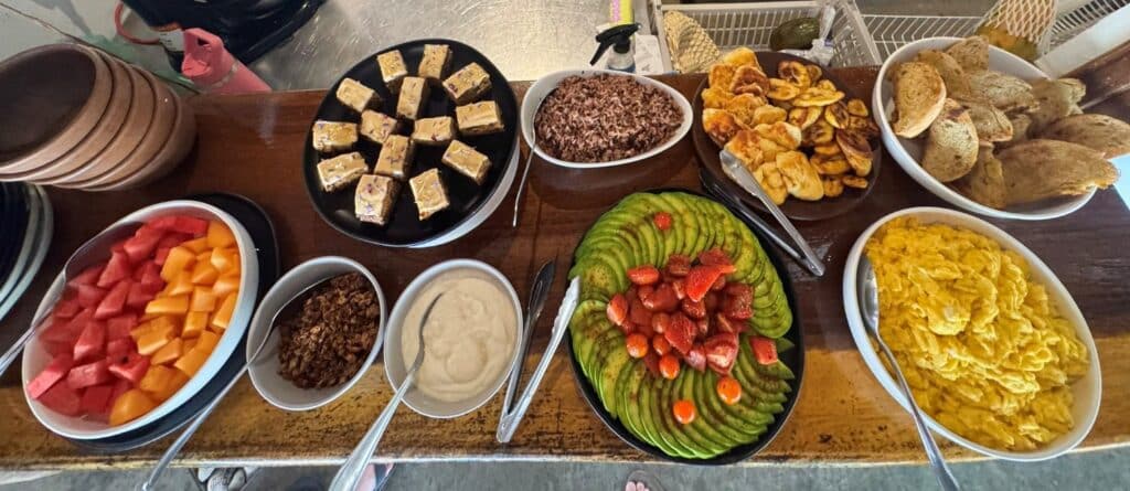 Buffet dining at Nicaragua boutique resort