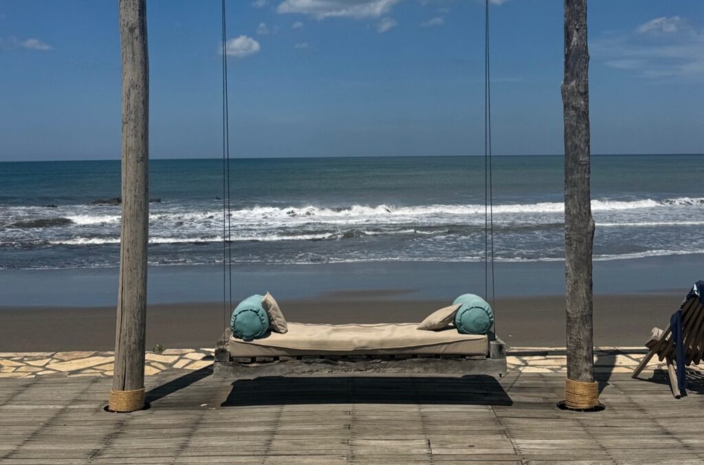 beach swing at retreat venue in Nicaragua